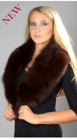 Dark Brown Fox Fur Collar